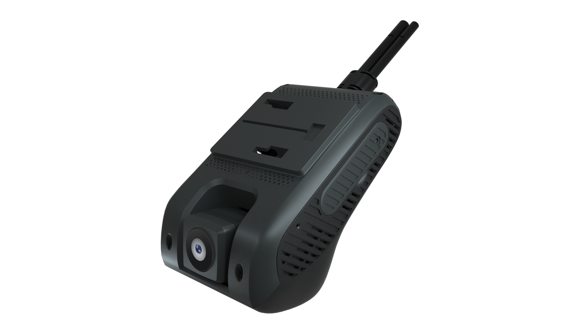 Vista frontal de GeoCam™ mostrando diseño compacto