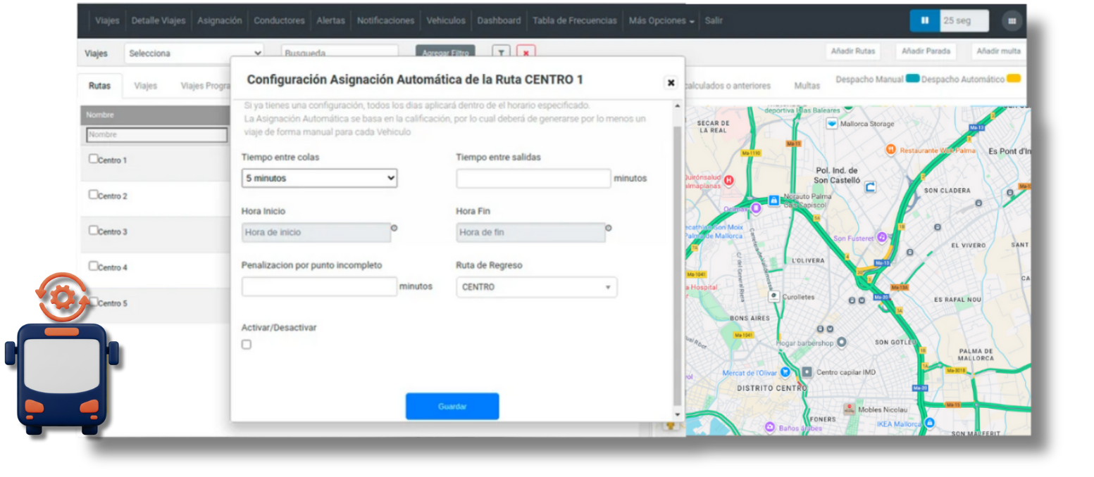 Despacho de autobuses con ZonnaBus
