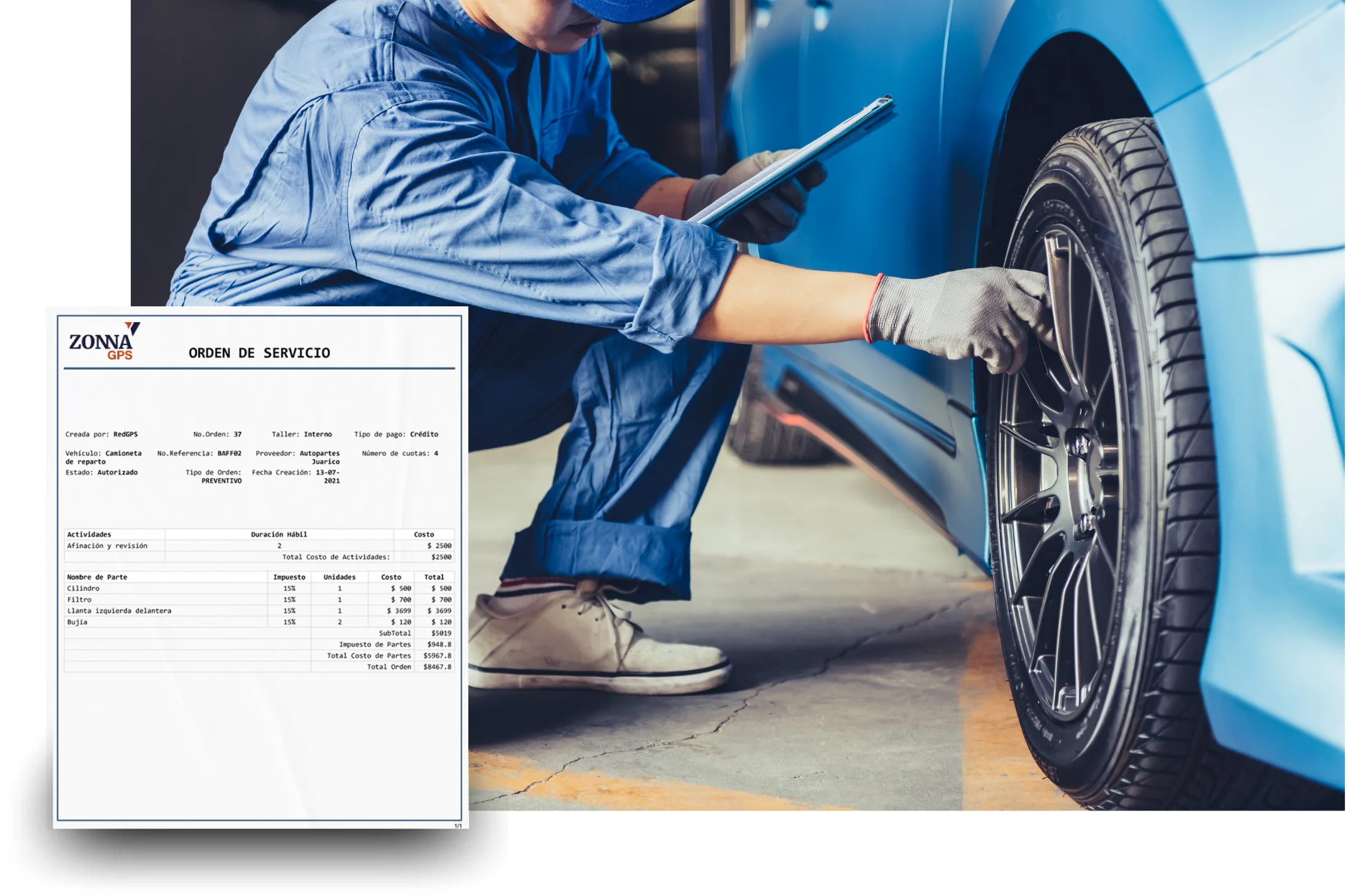 Control de órdenes de servicio
